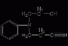 N-(2-氰乙基)-N-(2-羟乙基)苯胺结构式