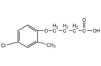 4-(4-氯-2-甲基氧基)丁酸结构式