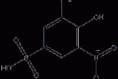 3-氨基-4-羟基-5-硝基苯磺酸结构式