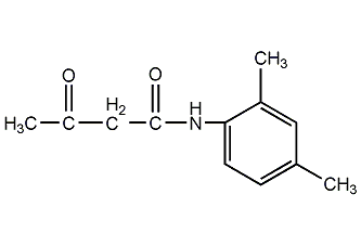 2',4'-二甲基乙酰基乙酰胺结构式