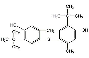 4,4'-硫代双(6-叔丁基-3-甲基酚)结构式