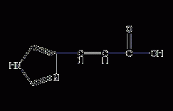 4-咪唑丙烯酸结构式