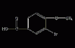 3-溴-4-甲氧基苯甲酸结构式