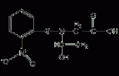 N-[(邻硝苯基)硫醇-L-苏氨酸结构式