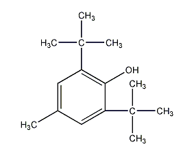 2,6-二叔丁基对甲酚结构式