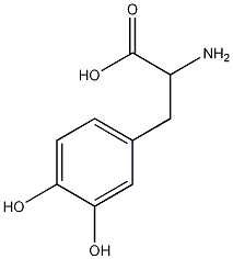 DL-β-(3,4-二羟基基)丙氨酸结构式