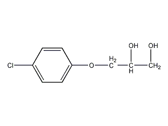 3-(4-氯氧基)-1,2-丙二醇结构式