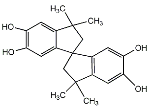 5,5',6,6'-四羟基-3,3,3',3'-四甲基-1,1'-螺旋双茚满结构式