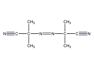 2,2'-偶氮双(异丁腈)结构式