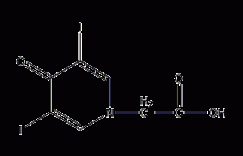 3,5-二碘-4-吡啶酮-1-乙酸结构式
