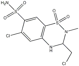 甲氯噻嗪结构式