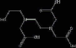 N-(2-羟乙基)乙烯二胺三乙酸结构式